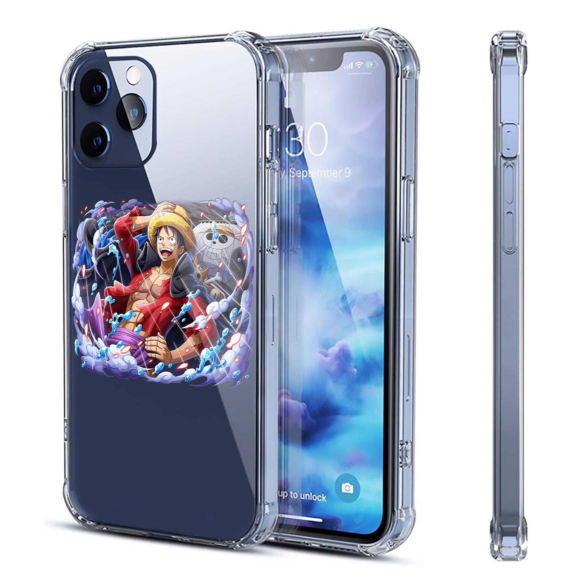 （画像用） ワンピース モンキー・D・ルフィ ONE PIECE Monkey D. Luffy 【iPhone 12シリーズ対応】透明スマホケース（クリアソフトケース）